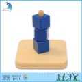2016 popular traning manufacturer montessori wooden toddler cube toys